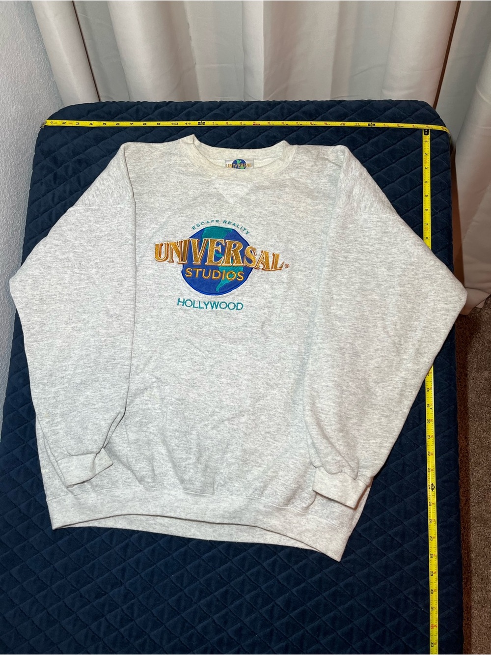 Classic Vintage Universal Studios Gray Crewneck Sweatshirt with Color Logo